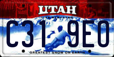 UT license plate C319EO