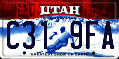 UT license plate C319FA