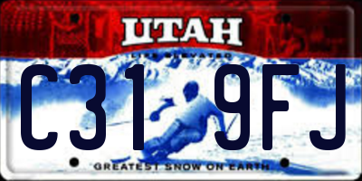 UT license plate C319FJ
