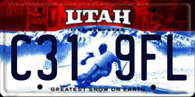 UT license plate C319FL