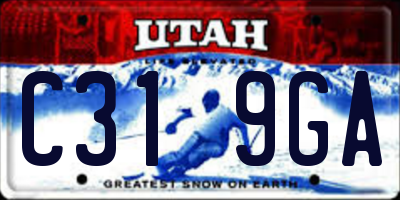 UT license plate C319GA