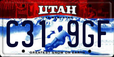 UT license plate C319GF