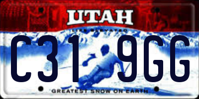 UT license plate C319GG