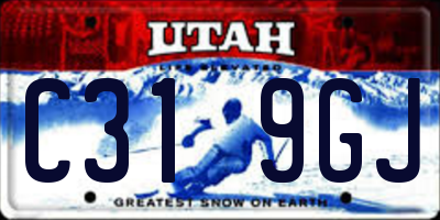 UT license plate C319GJ