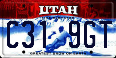 UT license plate C319GT
