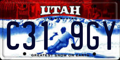 UT license plate C319GY