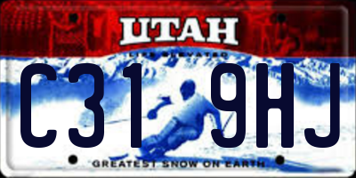 UT license plate C319HJ