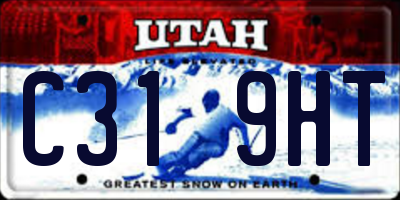 UT license plate C319HT