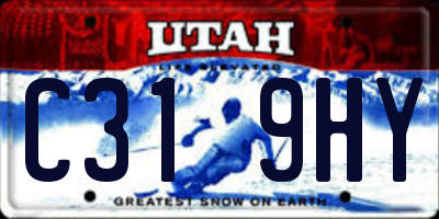 UT license plate C319HY