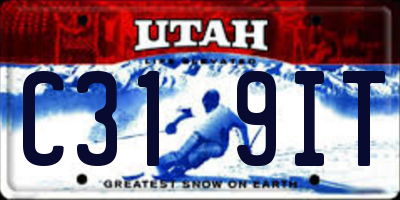 UT license plate C319IT