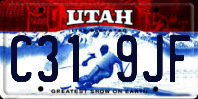 UT license plate C319JF