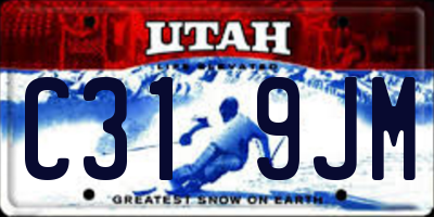 UT license plate C319JM
