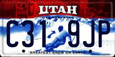 UT license plate C319JP
