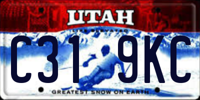 UT license plate C319KC
