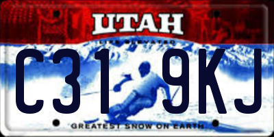 UT license plate C319KJ