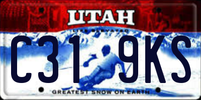 UT license plate C319KS
