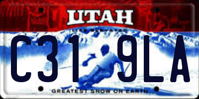 UT license plate C319LA