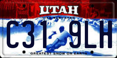 UT license plate C319LH