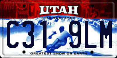 UT license plate C319LM