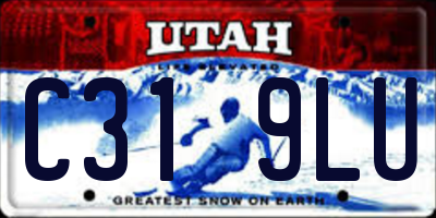 UT license plate C319LU