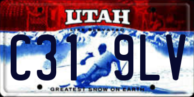 UT license plate C319LV