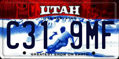 UT license plate C319MF