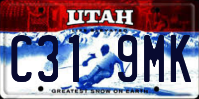 UT license plate C319MK