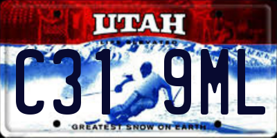 UT license plate C319ML