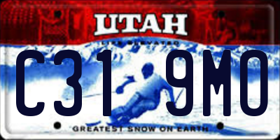 UT license plate C319MO