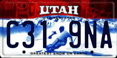UT license plate C319NA