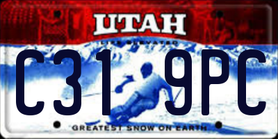 UT license plate C319PC