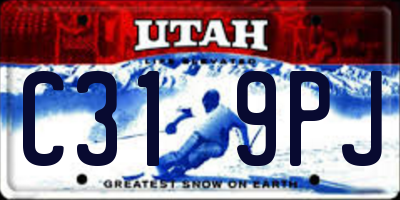 UT license plate C319PJ