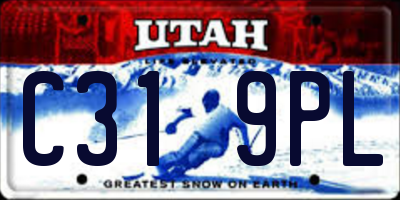 UT license plate C319PL