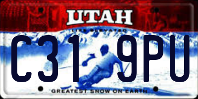 UT license plate C319PU