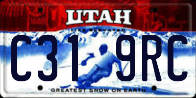 UT license plate C319RC