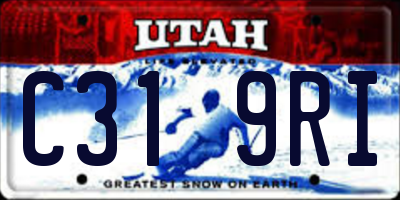 UT license plate C319RI