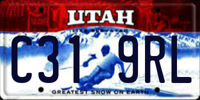 UT license plate C319RL
