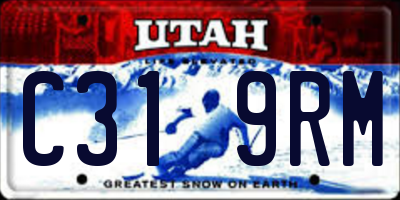 UT license plate C319RM