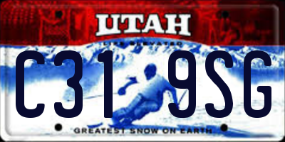 UT license plate C319SG