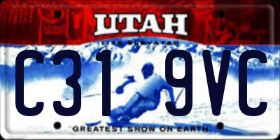 UT license plate C319VC