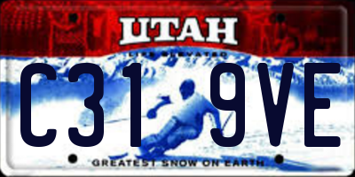 UT license plate C319VE