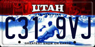 UT license plate C319VJ