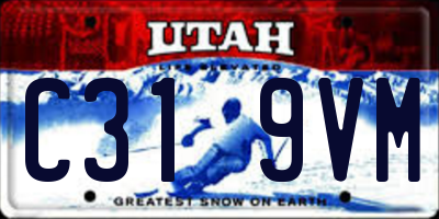 UT license plate C319VM