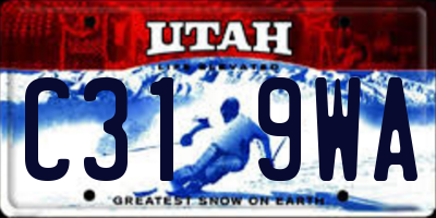 UT license plate C319WA