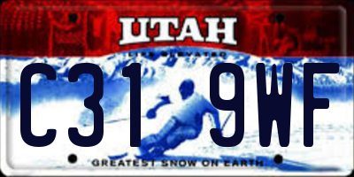 UT license plate C319WF