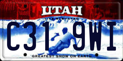 UT license plate C319WI