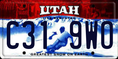 UT license plate C319WO