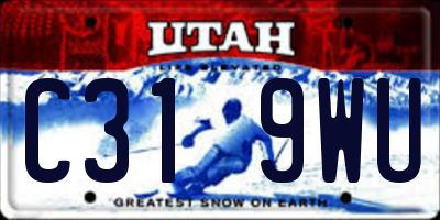 UT license plate C319WU