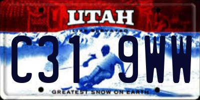UT license plate C319WW
