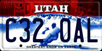 UT license plate C320AL